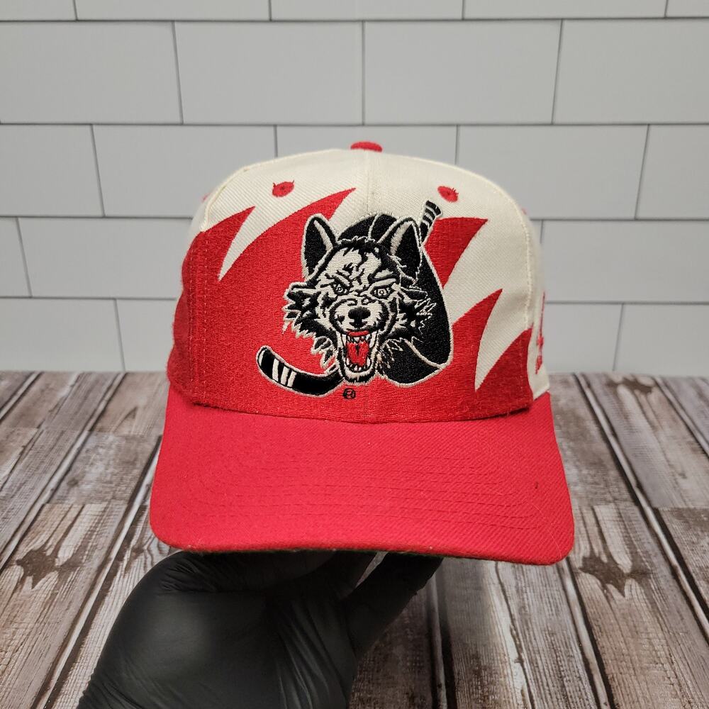 Logo Athletic Chicago Wolves Vintage Sharktooth Adjustable Snapback IHL Hat